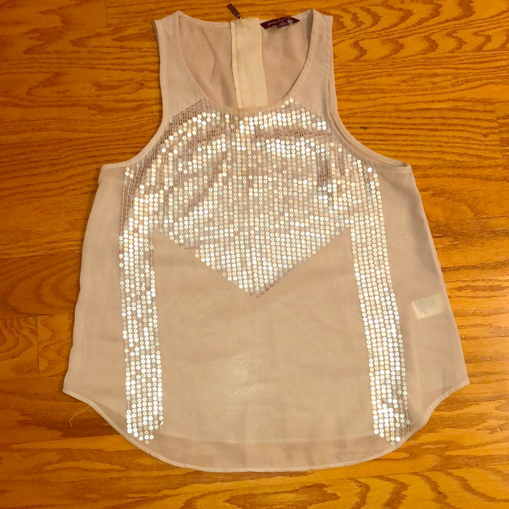 Sequined Blush Colored Top